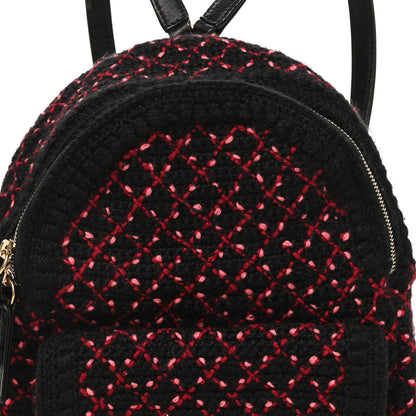 Chanel Tweed Front Pocket Backpack Black Pink 8 of 10