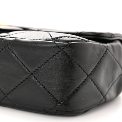 Chanel Calfskin Quilted Mini Rectangular Crystal Pearls Chain Flap Black 10 of 10