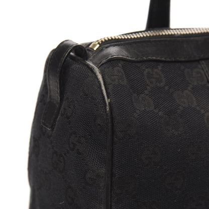 Gucci Monogram Boston Bag Black 10 of 12