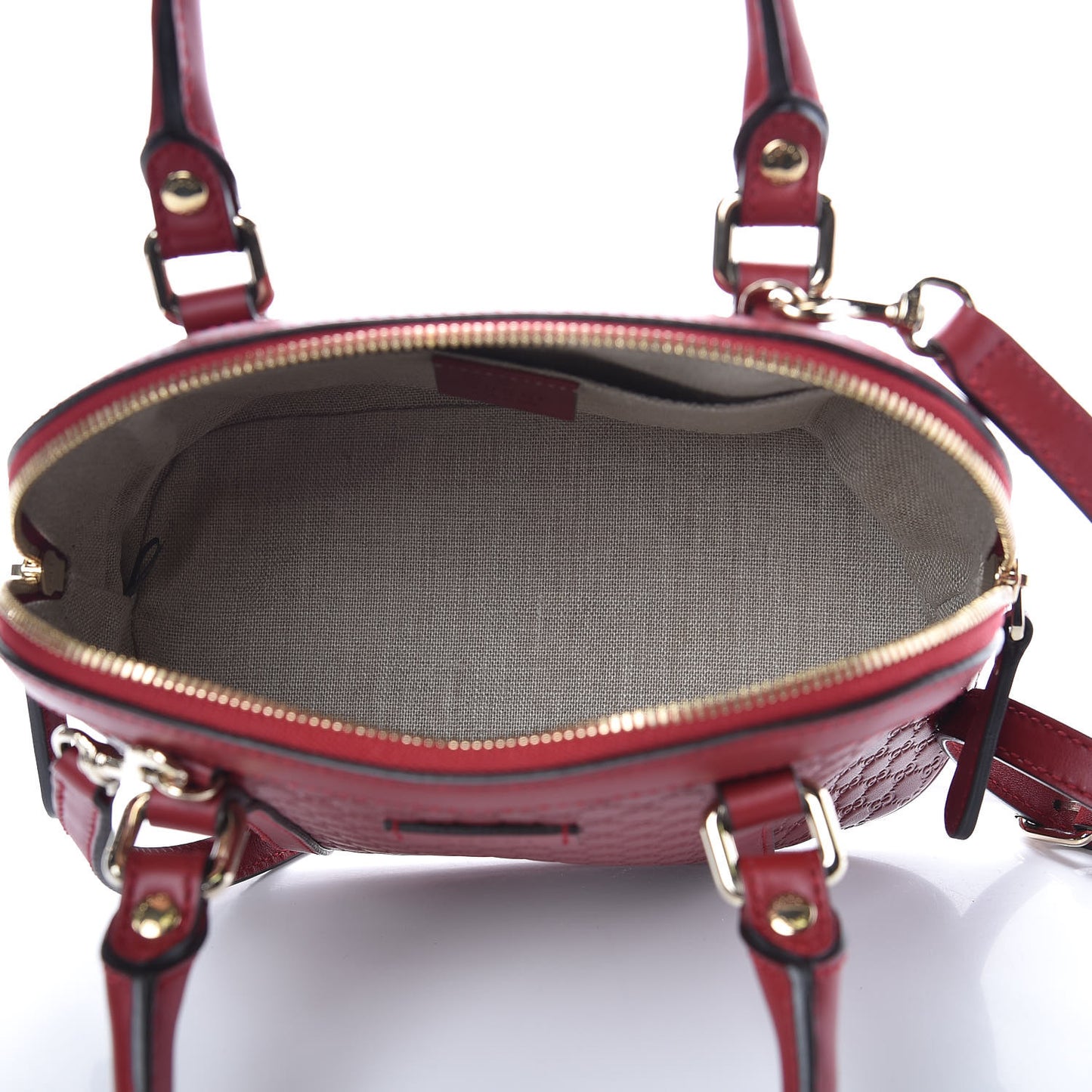 Soft Microguccissima Mini Dome Bag Rosso