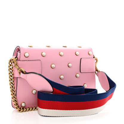 Gucci Nappa Pearl Studded Mini Queen Margaret Broadway Shoulder Bag Sugar Pink 3 of 12