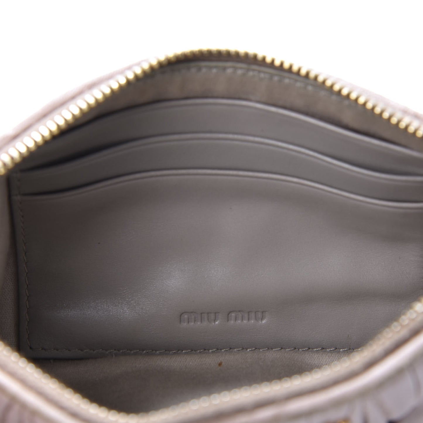 Nappa Matelasse Pouch Cammeo