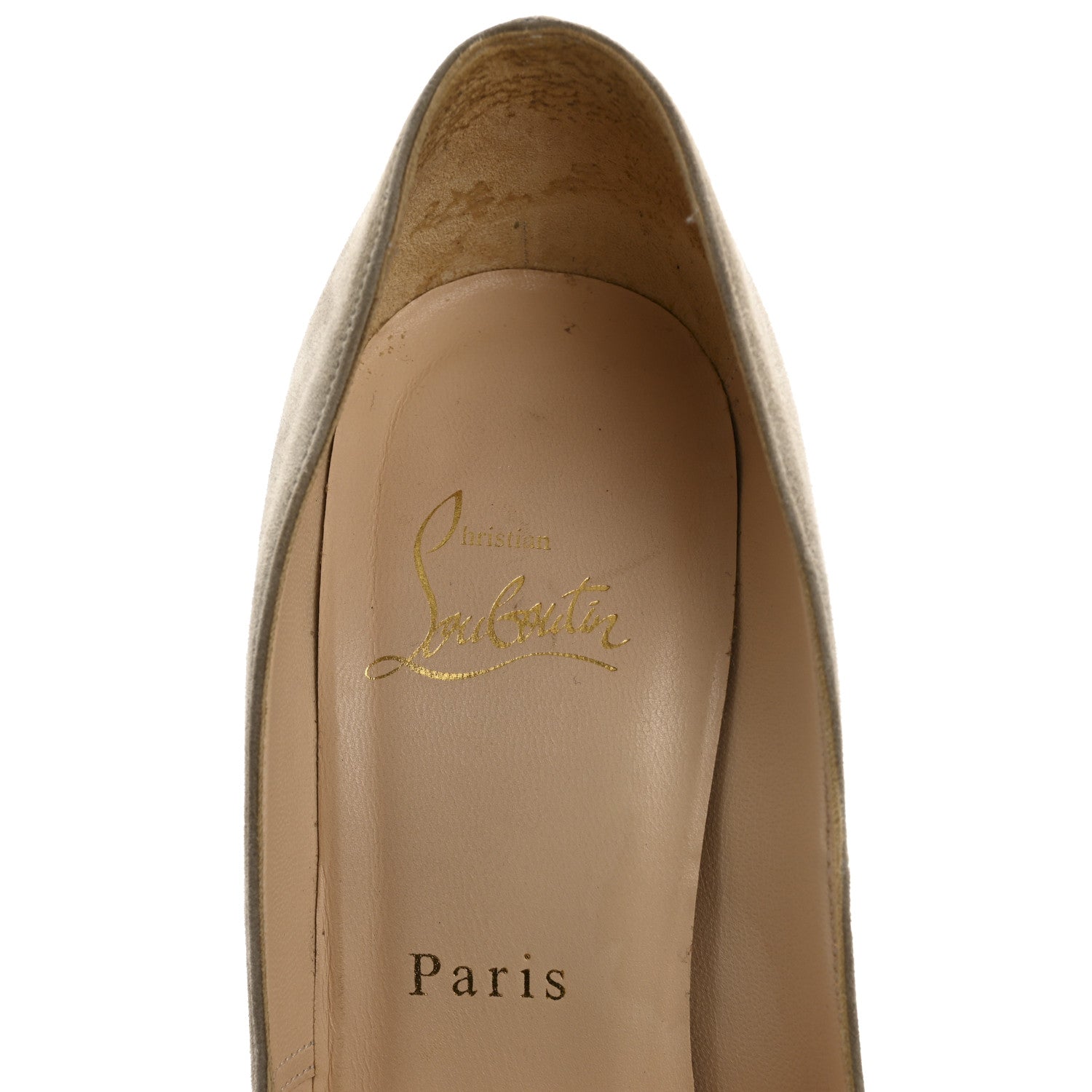Christian Louboutin Suede Bianca Back Zip 140 Pumps 36.5 Grey 7 of 11