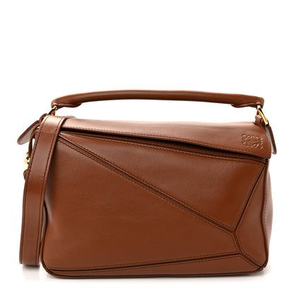 Loewe Nappa Lambskin Small Featherlight Puzzle Bag Pecan 1 of 9