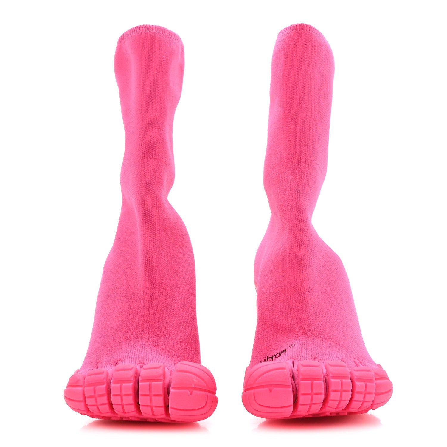 Balenciaga X VIBRAM Knit 80mm Toe Booties 37 Fluo Pink 3 of 8