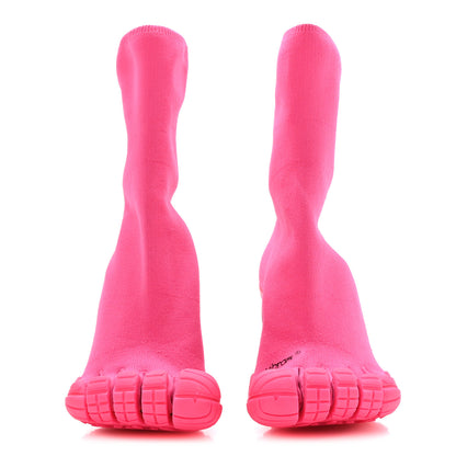 Balenciaga X VIBRAM Knit 80mm Toe Booties 37 Fluo Pink 3 of 8