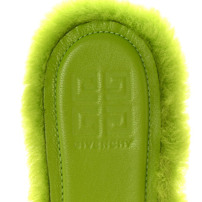 Givenchy Wool 4G Logo Mule Slide Sandals 40 Citrus Green 8 of 9