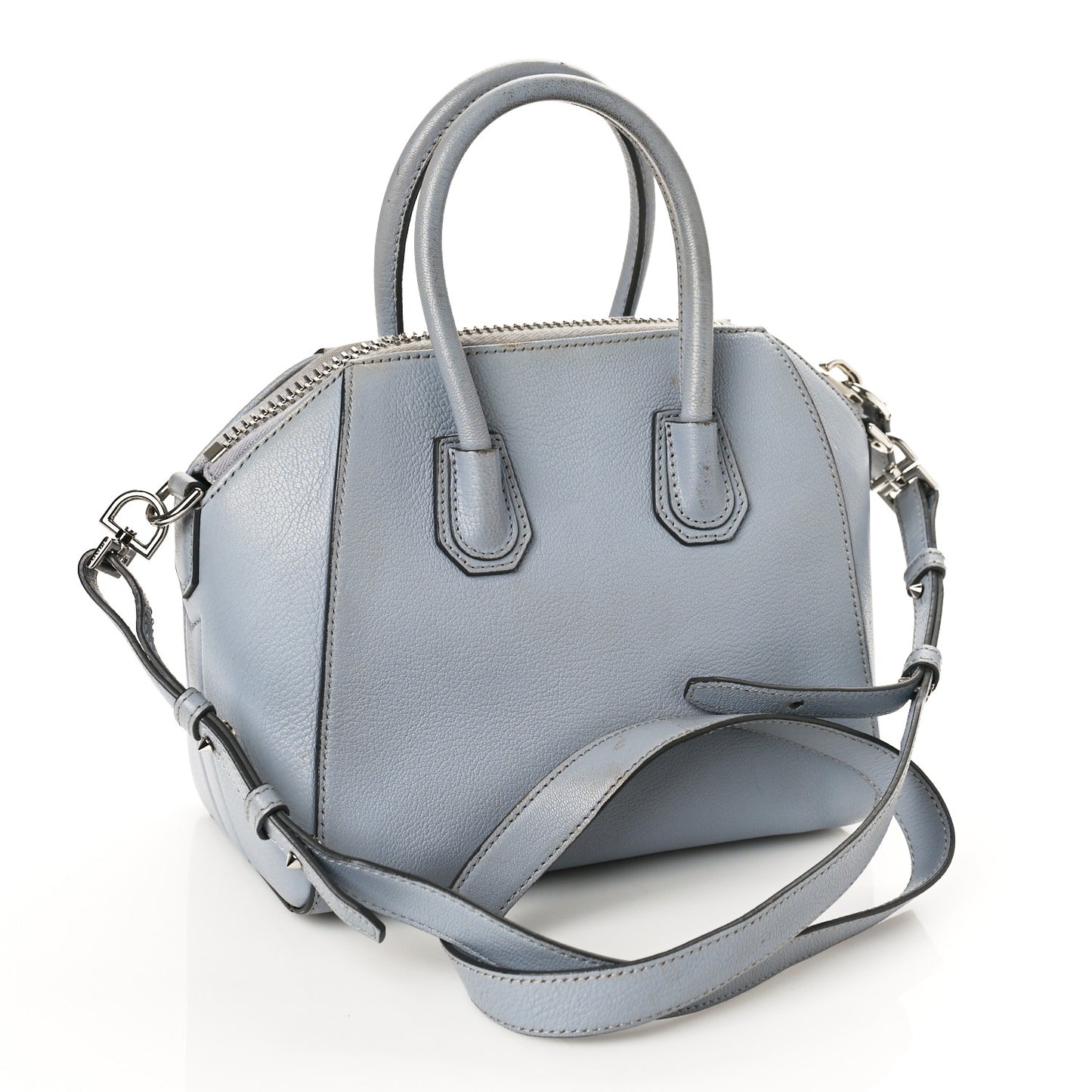 Sugar Goatskin Mini Antigona Baby Blue