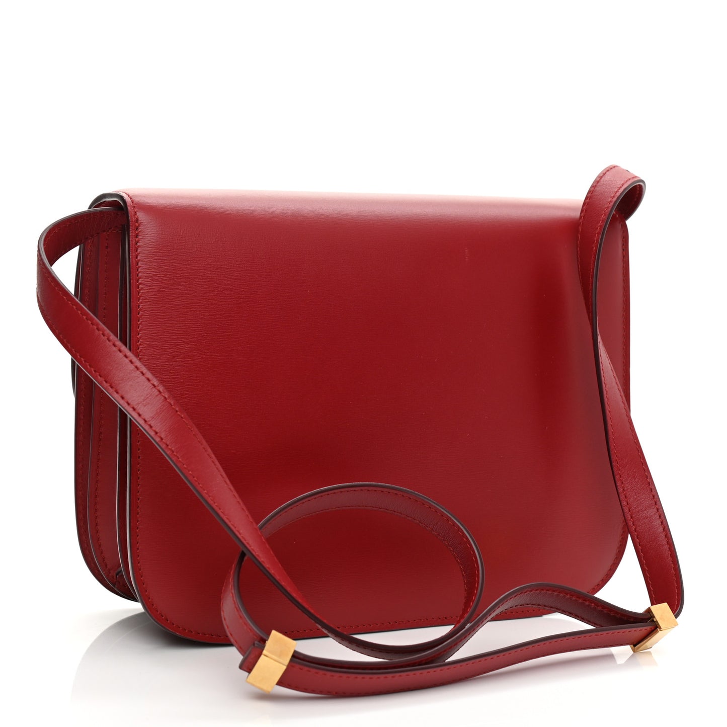 Box Calfskin Medium Classic Box Flap Bag Red