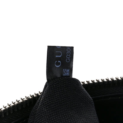 Gucci GG Supreme Monogram Appia Calfskin Web Flat Messenger Bag Black Grey 8 of 12