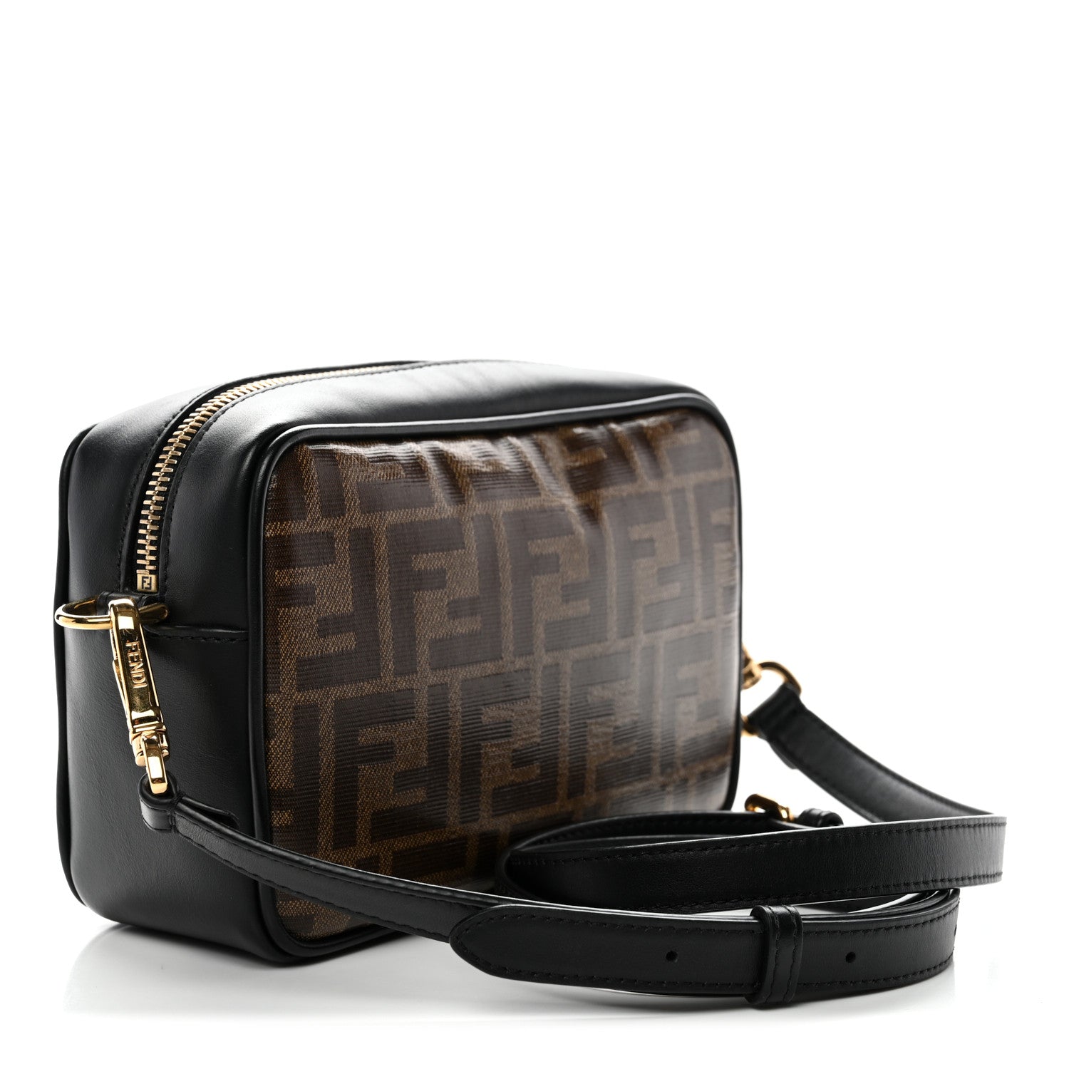 Fendi Glazed Fabric Vitello Century FF 1974 Stamp Patch Mini