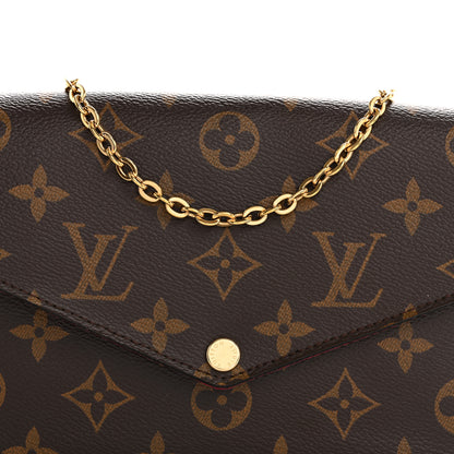 Louis Vuitton Monogram Pochette Felicie Chain Wallet Fuchsia 8 of 10
