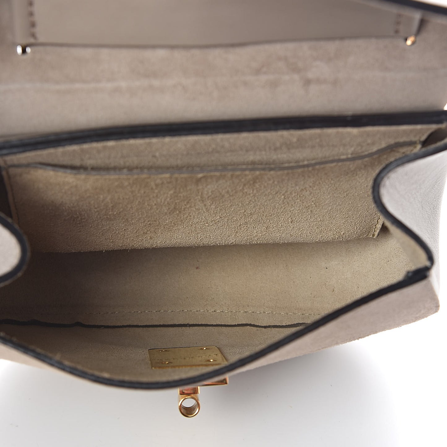 Suede Smooth Calfskin Mini Drew Shoulder Bag Motty Grey