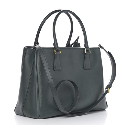 Prada Saffiano Lux Small Tote Smeraldo 2 of 9