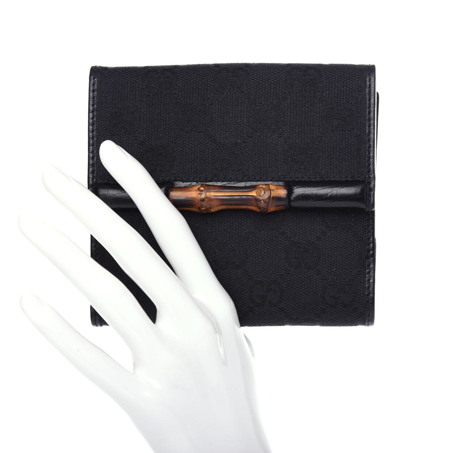 Monogram Bamboo Bar French Wallet Black