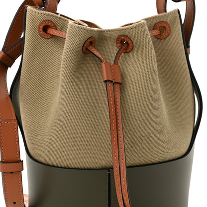 Loewe Canvas Calfskin Balloon Bucket Bag Khaki Tan 7 of 12