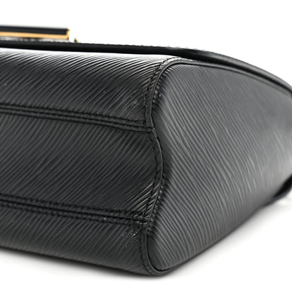 Louis Vuitton Epi Twist Shoulder Bag MM Matte Black Gold 9 of 11