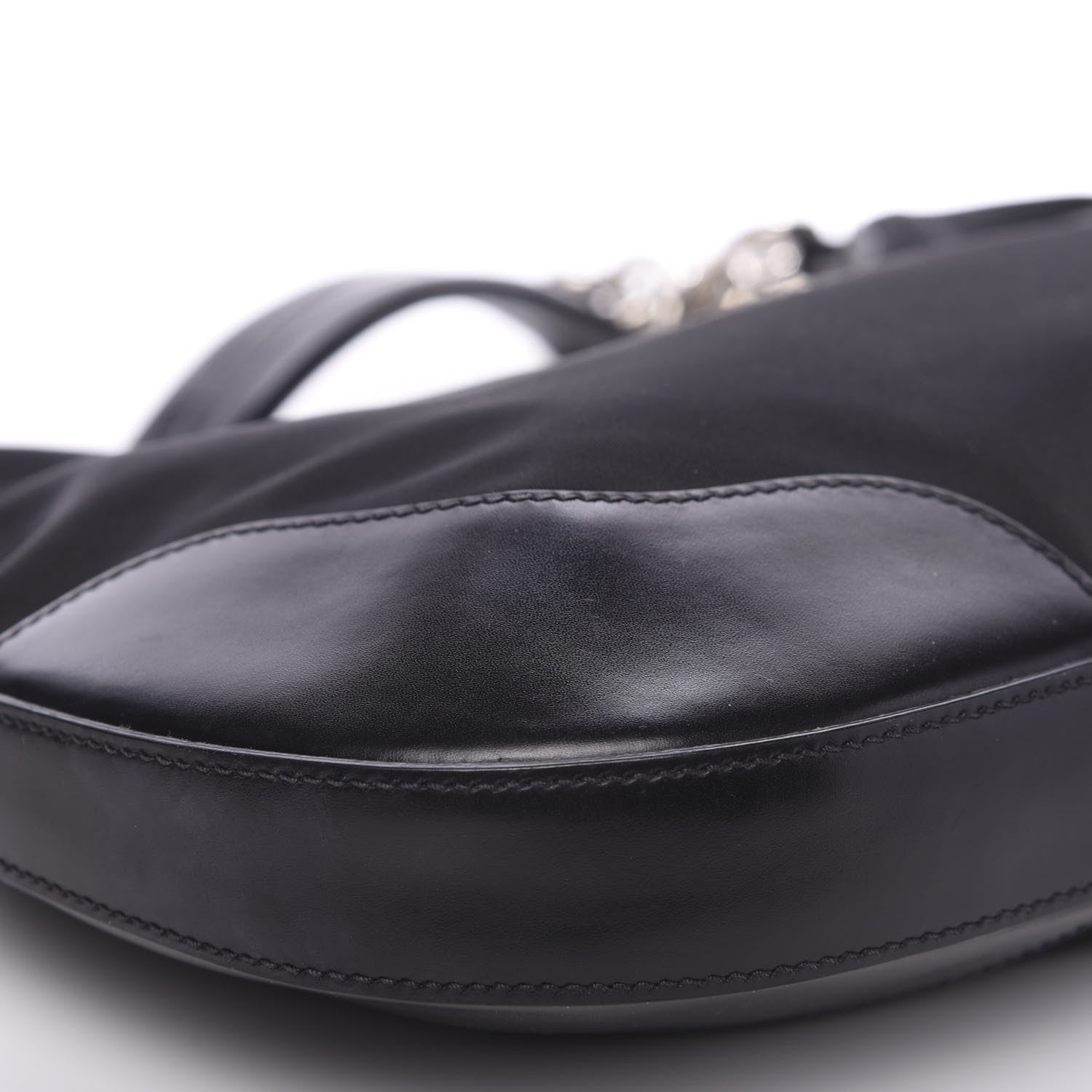 Prada Tessuto Nylon Calfskin Chain Shoulder Bag Black 7 of 11
