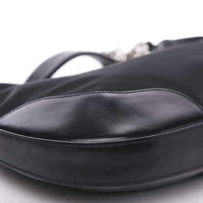 Prada Tessuto Nylon Calfskin Chain Shoulder Bag Black 7 of 11