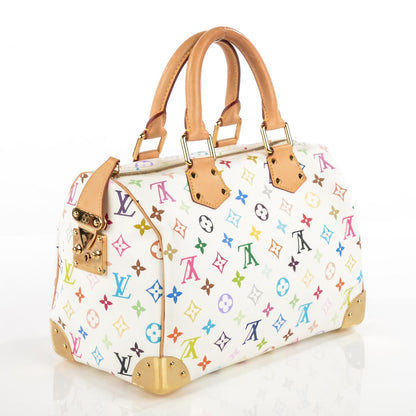 Louis Vuitton Monogram Multicolor Speedy 30 White 3 of 7