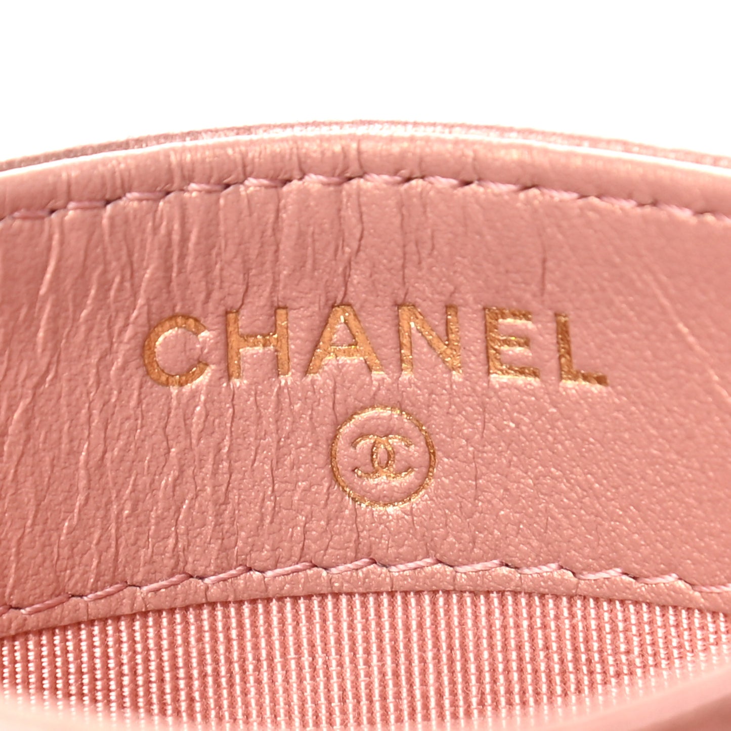 Metallic Caviar Quilted Reissue Card Holder Rose Gold