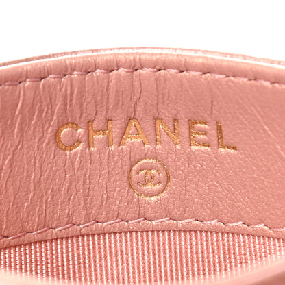Chanel Metallic Caviar Quilted Reissue Card Holder Rose Gold 6 of 8