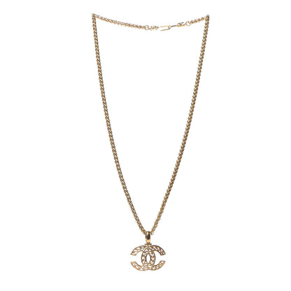 Chanel CC Pendant Necklace Gold 3 of 4