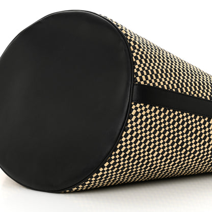 Saint Laurent Raffia Calfskin Medium Panier Tote Black Naturale 10 of 12