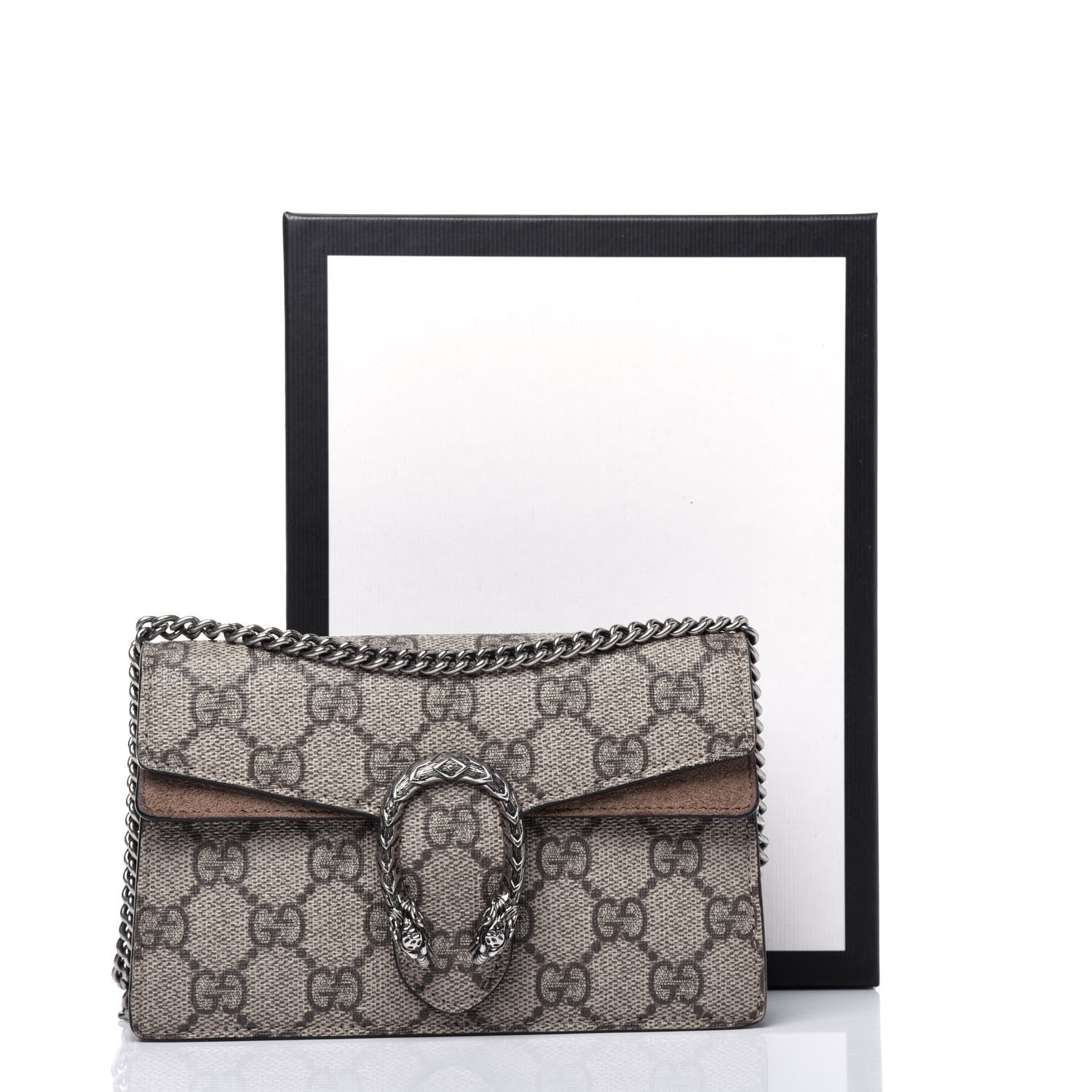 Gucci GG Supreme Monogram Super Mini Dionysus Shoulder Bag Taupe 16 of 16