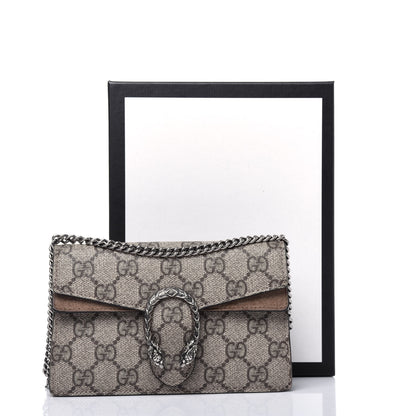 Gucci GG Supreme Monogram Super Mini Dionysus Shoulder Bag Taupe 16 of 16