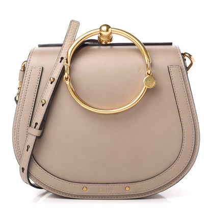 Chloe Calfskin Suede Medium Nile Bracelet Bag Motty Grey 1 of 11