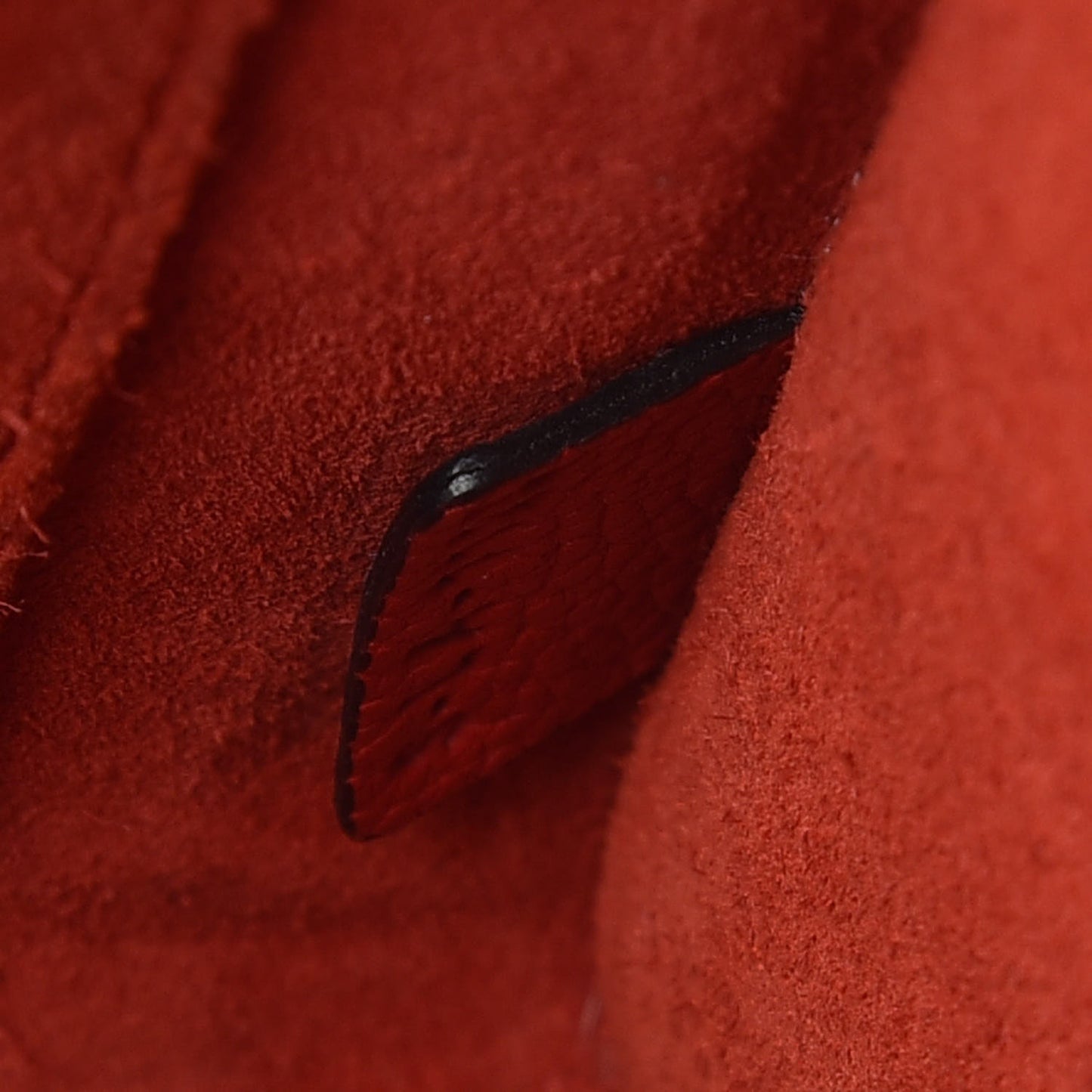 Drummed Calfskin Nano Luggage Red