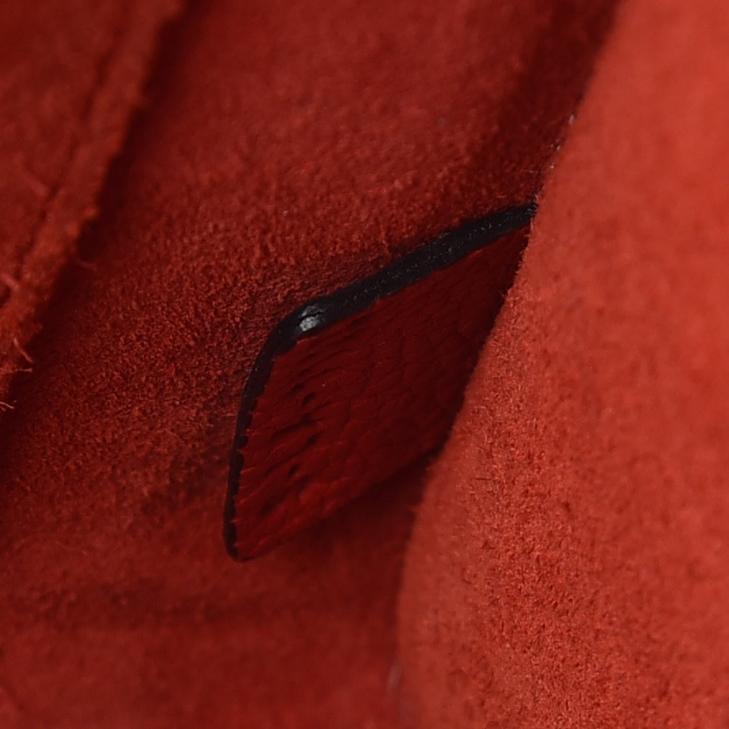 Celine Drummed Calfskin Nano Luggage Red 9 of 13
