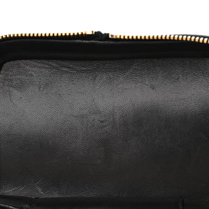 Chanel Lambskin Quilted Vanity Train Case Shoulder Bag Black 8 of 13