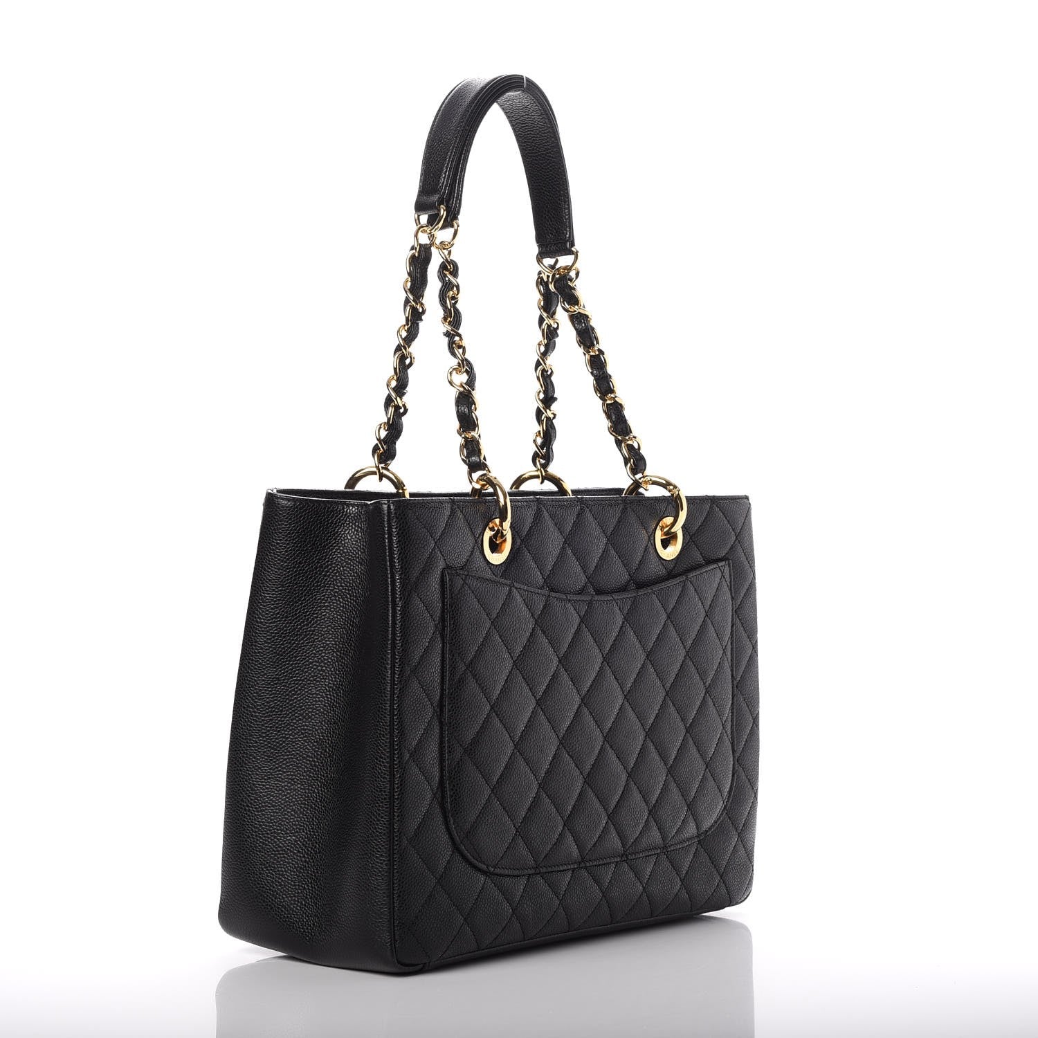 Chanel Caviar Quilted Grand Shopping Tote GST Black 3 of 10