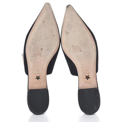 Christian Dior Technical Canvas Ribbon J'Adior Slingback Ballet Flats 37 Black 9 of 13