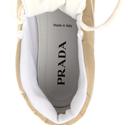 Prada Re-Nylon Gabardine Rubber Triangle Logo Quilted Womens Rush Piuma 50mm Mid Sneakers 38.5 Deserto 7 of 9