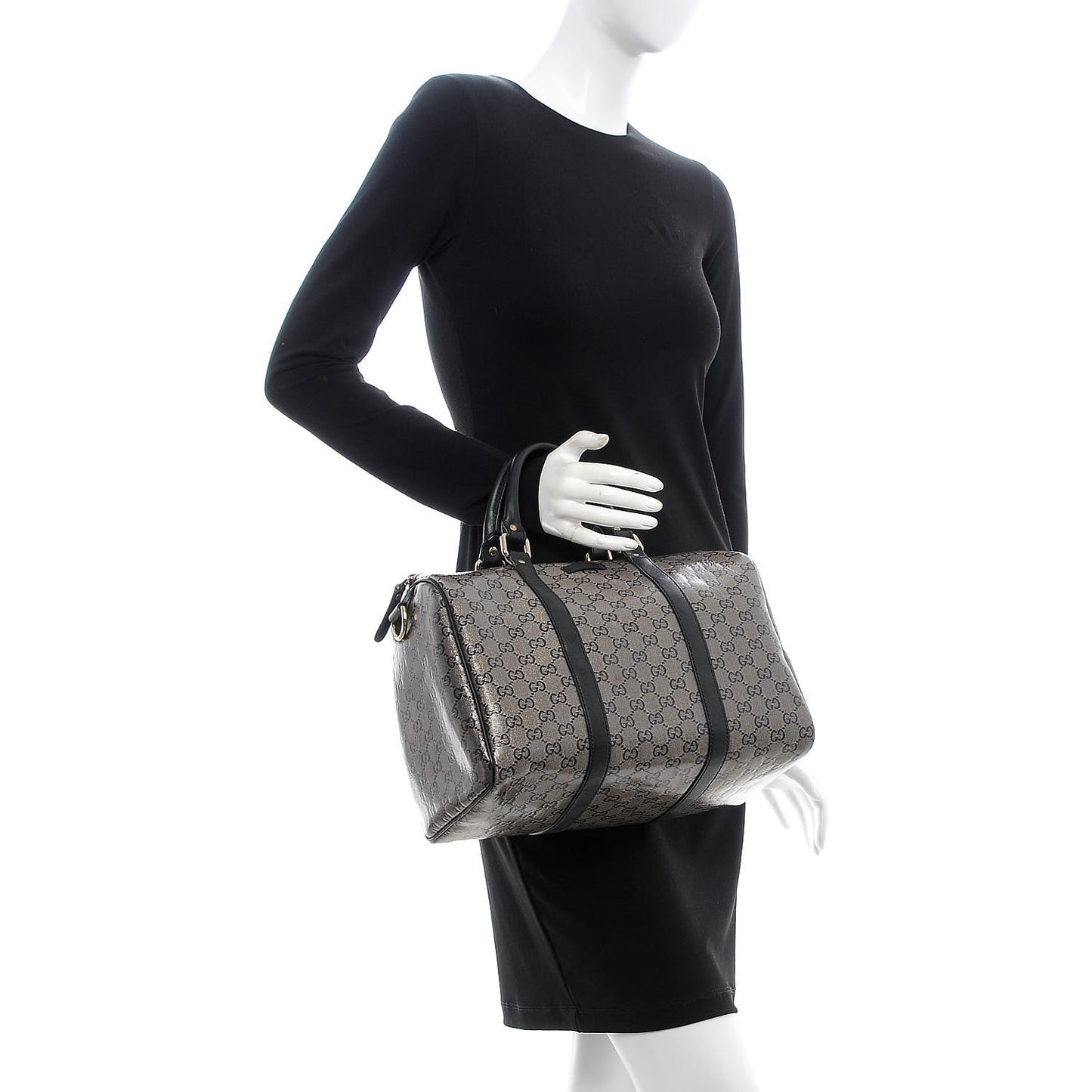 Crystal Monogram Medium Joy Boston Black