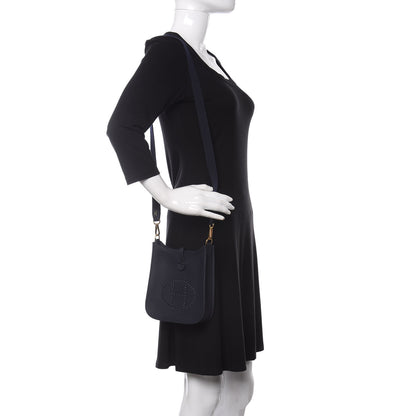 Hermes Taurillon Clemence Evelyne TPM Bleu Nuit 2 of 11