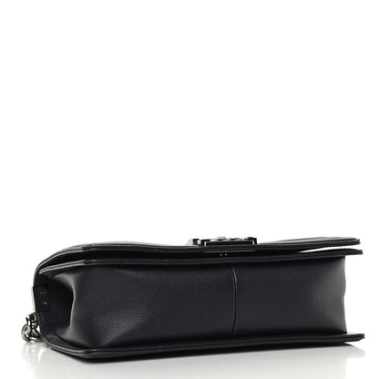 Chanel Caviar Chevron Quilted Medium Boy Flap Black 4 of 12