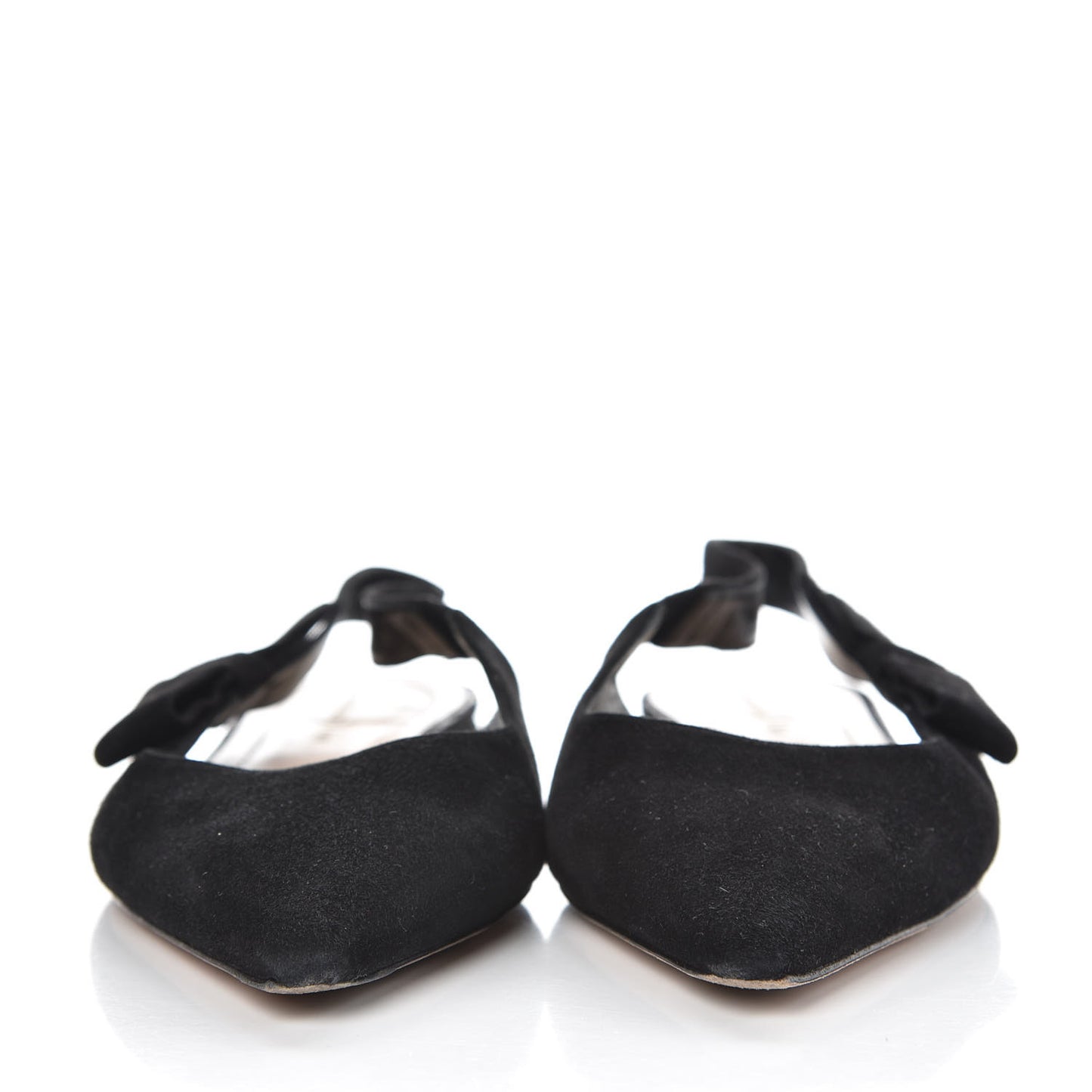Suede Sweet D Sling-Back Ballet Flats 40 Black