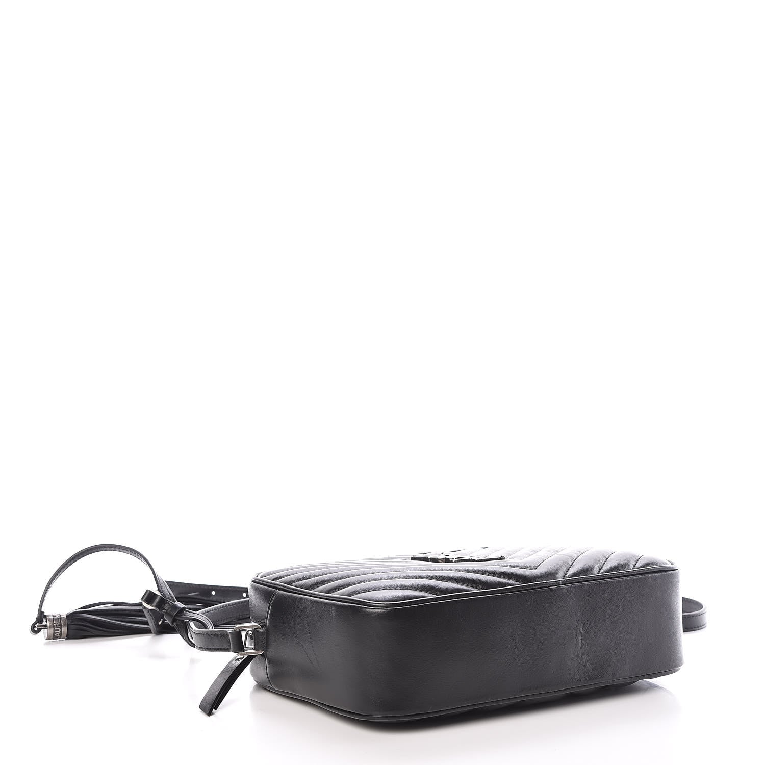 Saint Laurent Calfskin Matelasse Monogram Lou Camera Bag Black 4 of 8