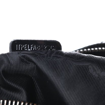Burberry Prorsum Perforated Patent Calfskin Knight Satchel Black 9 of 15