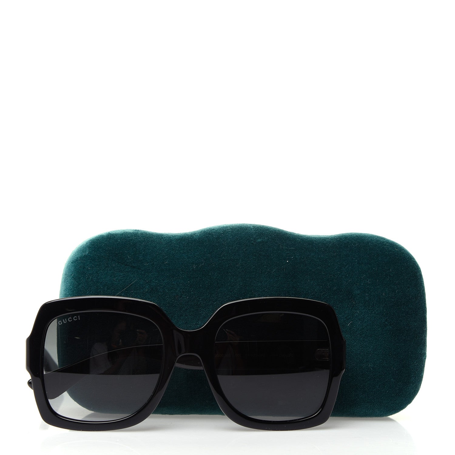 Gucci Acetate Oversized Square GG0036S Sunglasses Black 8 of 8