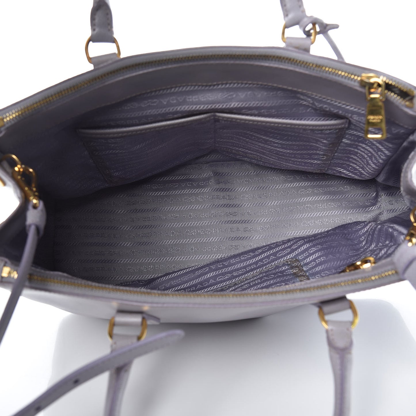 Saffiano Medium Galleria Double Zip Tote Glicine