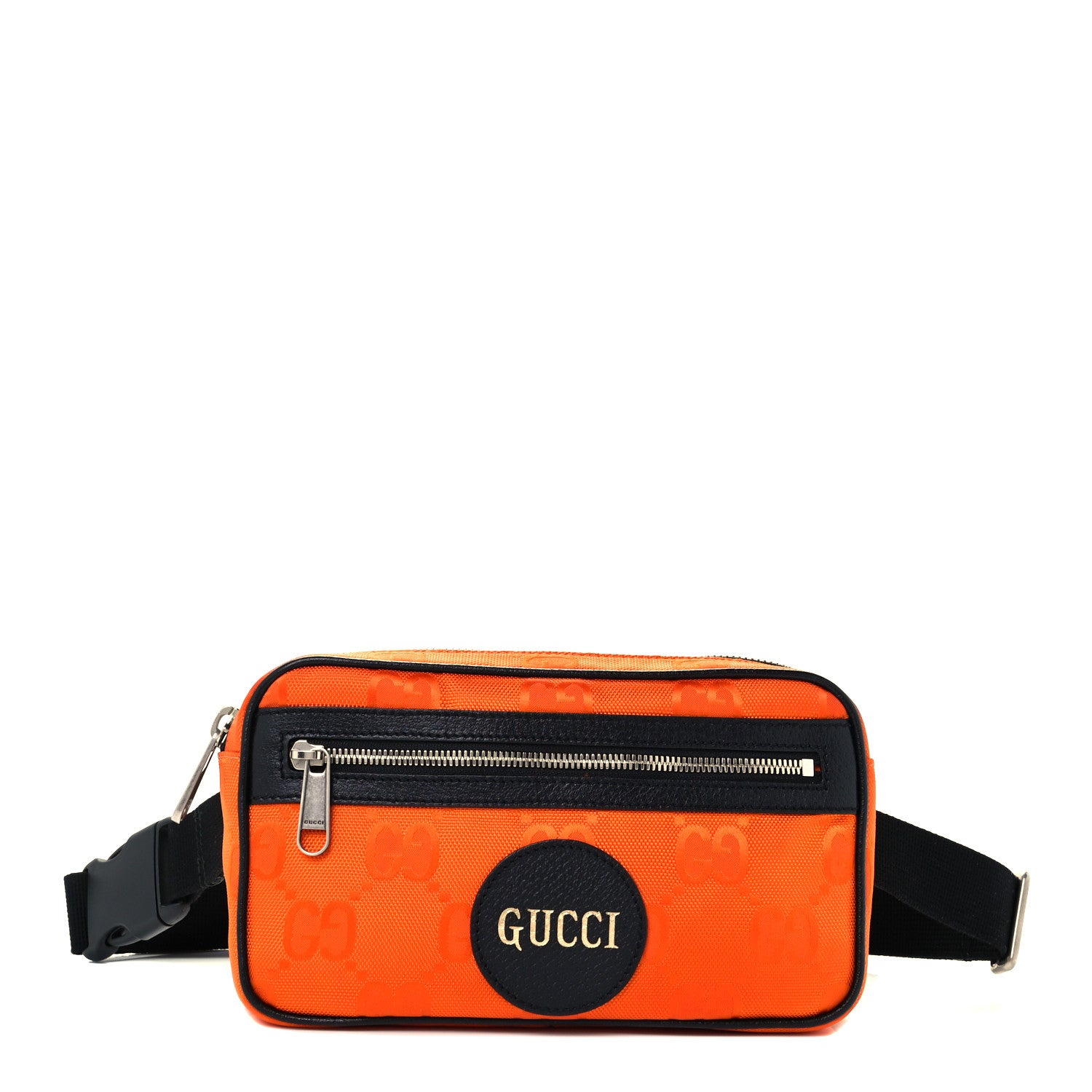Gucci Econyl Nylon Monogram Off The Grid Belt Bag Carrot Orange Black 1 of 11