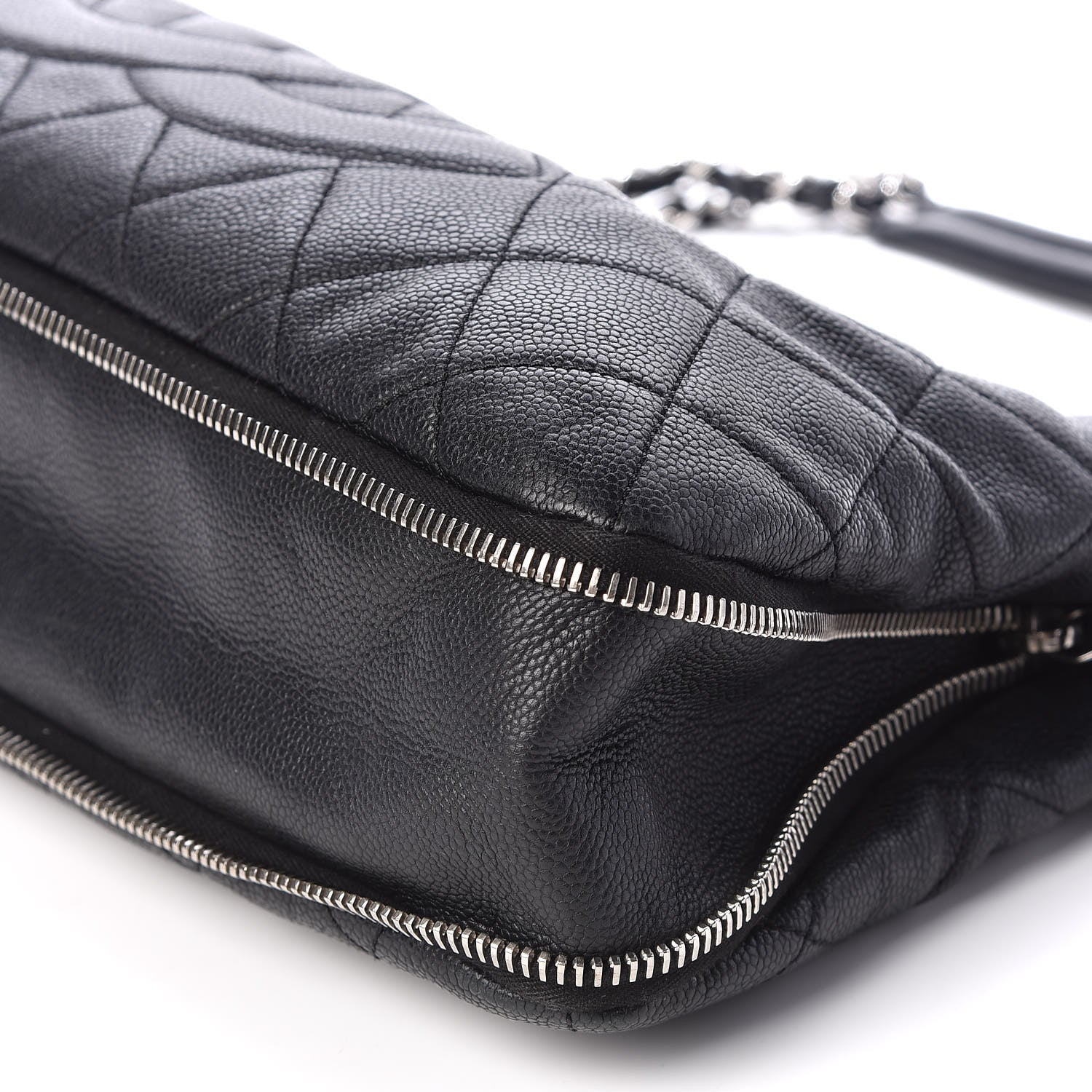 Chanel Caviar Quilted Expandable Zip Shoulder Bag Black 11 of 11