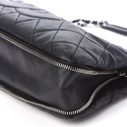 Chanel Caviar Quilted Expandable Zip Shoulder Bag Black 11 of 11