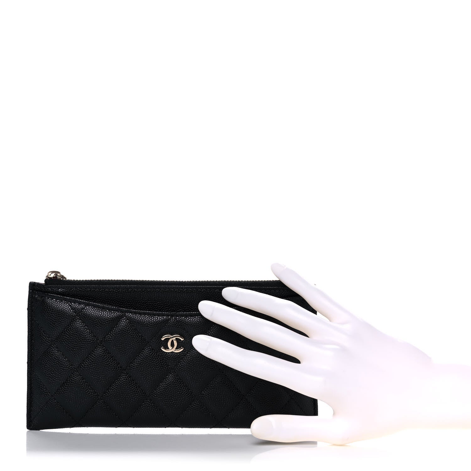 Chanel Caviar Quilted Classic Zip Pouch Black 2 of 10