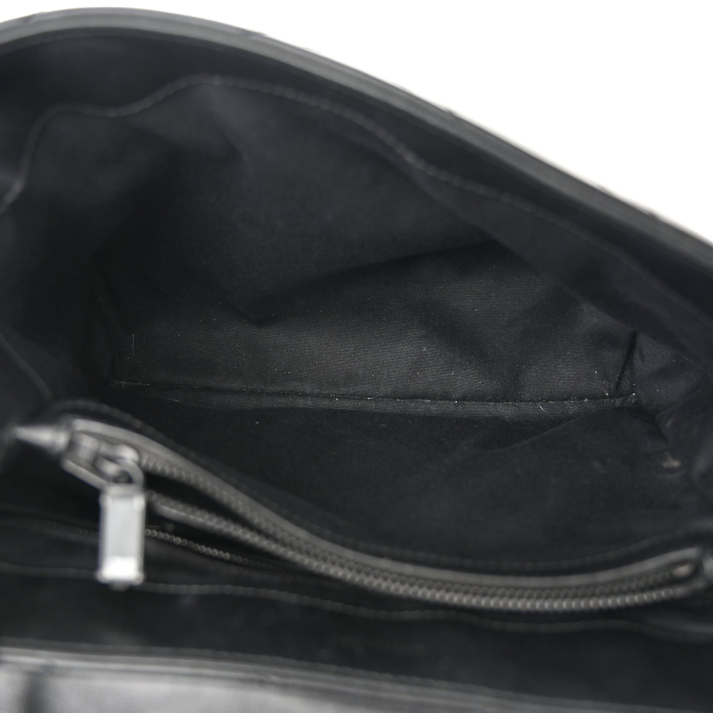 Calfskin Y Quilted Monogram Monochrome Medium Loulou Chain Satchel Black
